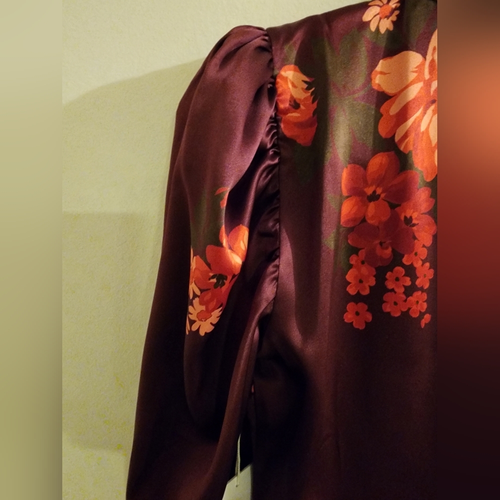 SOLD NWT Reformation Livie 100% Silk Dress - Picture 9 of 13